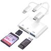 Leitor de Cartão Quatro em Um Tipo C Telefone Celular Computador Universal Multifuncional USB Câmera Fone de Ouvido Leitor de Cartão SD TF