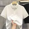 Moda Tallas Grandes Jacquard de Lujo Ligero Casual Camisa POLO Verano Nuevo Transpirable Juventud Corte Delgado Cuello Solapa Manga Corta Camiseta Hombre