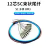 Yuwei Communication Pigtail de Fibra Óptica Bundle de 12 Cores de Baixa Perda, Porta Quadrada Sc/Upc Monomodo de 0.9mm de Diâmetro, Grau de Operadora, 12 Fibras