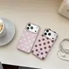 Funda para iPhone 18 Pro Max Estilo Coreano Puntos Escarchados Adecuada para 16 Pro Max Doble Capa 15 Pro/17