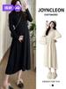 Vestido de Tricô Jingqi para Maternidade Primavera e Outono Novo Estilo 2025 Saia Justa Saia Base Mãe Grávida Alta Qualidade
