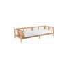 Patio al aire libre Anti-corrosión Teca Mimbre Minimalista Silla de Ocio Nórdico Madera Maciza Asiento Mimbre Silla Reclinable Combinación Sofá