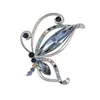 Broche de Mariposa de Cristal Vintage Moda Ins para Mujer Pin Elegante Hebilla Antirreflejos Traje Corsage de Alta Gama Accesorios Personalizados