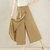 Pantalón falda cropped ancho y holgado, ligero y estiliza, no abulta, adecuado para personas menudas, pantalón falda casual para usar al aire libre, venta al por mayor