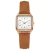 Nuevo modelo más vendido para comercio exterior, reloj cuadrado simple para mujer estilo correa, reloj de pulsera de cuarzo, stock del fabricante para venta al por mayor
