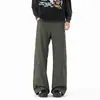 Calças Casuais Personalizadas/Corte Estreito Masculinas Femininas Outono Design de Rebite Modernas Versáteis Largas Tamanho Grande Streetwear Retas