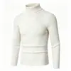 Suéter de cuello alto simple para hombre, moda transfronteriza europea y americana, otoño e invierno, suéter de punto base ajustado estilo coreano