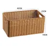 Cesta de Armazenamento para Gabinete Kens Mesa de Centro Japonesa Caixa de Diversos Rattan Sintético Trançado Cesta de Armazenamento para Entrada Casa Caixa de Armazenamento para Mesa