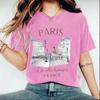 Comércio exterior Verão Feminino Americano Retro Street Algodão Pesado Lavado Camiseta Velha Camiseta Masculina e Feminina Impressa