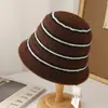 Gorro de Lana Cálido Tejido Retro Japonés de Invierno para Mujer, Circunferencia de Cabeza Grande, Sombrero de Cubo de Moda, Versátil Sombrero de Pescador