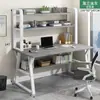 Mesa Integrada com Estante para Uso Doméstico, Mesa de Desktop para Quarto, Mesa de Escrita para Quarto de Aluguel de Estudante, Mesa de Estudo Simples