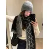Bufanda de Doble Cara con Lazo y Borlas de Estilo Coreano para Mujer, Protector de Cuello Grueso y Cálido de Invierno, Chal para Abrigo