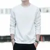 Moletom masculino de primavera e outono, tamanho grande, versátil, folgado, casual, moderno, gola redonda, pulôver, grosso, camisa básica estilosa