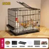 Gallinero Automático Ponedor, Jaula Plegable para Criar Pollos, Jaula Ponedora Doméstica para Pollos, Jaula de Granja para Criar Pollos, Jaula de Hierro para Criar Gansos y Patos