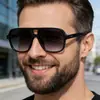 Gafas de sol retro europeas y americanas de venta caliente transfronteriza 2026 para hombre, gafas de sol con montura grande para conducir, gafas de sol para protección solar en exteriores y montañismo para hombre