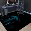 Alfombra de Juego para Habitación de E-Sports, Alfombrilla de Piso para Escritorio de Computadora, Silla Giratoria, Silla de E-Sports, Alfombrilla Antideslizante, Alfombrilla para Pies Insonorizada y Resistente a Manchas para Dormitorio del Hogar