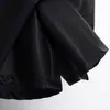 Atacado Exportação Transfronteiriça Roupas Femininas 2025 Outono e Inverno Estilo Europeu e Americano Cintura Média Pu Short Saia Culotes Feminina F71144