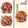 Zootopia 2 - Nick e Judy Cp Edição de Ano Novo Ímãs de Geladeira Planos Magnéticos de Acrílico de Alta Qualidade para o Ano Novo