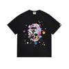 Atacado transfronteiriço verão 2026 nova marca da moda BAPE Camiseta com estampa clássica de macaco, camiseta unissex de manga curta