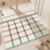 Alfombras de Piso para Baño, Alfombras Absorbentes Antideslizantes Flocadas para el Hogar, Alfombras Resistentes a las Manchas para Puerta de Entrada, Alfombras para Habitación Recámara