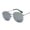 Novos Óculos de Metal da Moda Estilo Literário Masculino Óculos de Sol Harajuku Feminino Elegantes Óculos de Sol Assimétricos 7006