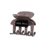 Pinza para el Cabello con Letra Minimalista para Mujer, Sujetador para Cola de Caballo Alta, Pinza de Garra Pequeña, Pinza de Tiburón para Medio Recogido, Elegante Accesorio para el Cabello de Calabaza
