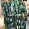Cuentas sueltas de gota de agua de 10*30 mm, ágata de ojo de tigre natural, jade Dongling, accesorios de borlas de joyería antigua, cuentas de agujero recto