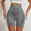Pantalones Cortos de Fitness, Mallas Deportivas de Cintura Alta Moldeadoras del Vientre Transpirables Elásticas con Levantamiento de Glúteos Color Durazno, Secado Rápido para Yoga para Mujer, Moldeadores del Cuerpo