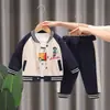 Ropa para Bebé Primavera y Otoño Ropa Infantil Patineta Niño Béisbol Traje de Tres Piezas para Salir Niño de un Año Ropa de Primavera