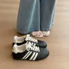 Sapatos Femininos DeXun Aumentadores Internos de Altura Sapatos Brancos Estilo Coreano Sapatos de Lona de Cano Baixo com Cadarço Sapatos Forrest Gump Tecido Moda Estudante Versátil Casual
