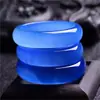 Pulsera de ágata azul de ancho medio para mujer, pulsera de calcedonia aguamarina, transparente como el hielo, moda, ágata marina color primario, regalo de vacaciones