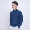 Camiseta Casual de Manga Comprida com Zíper Frontal e Gola Alta para Homem, Outono, Nova, Estilo Executivo, Top de Camada Interna, para Exterior