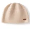 Gorro de Cachemira para Mujer 100% Cachemira Pura Otoño Invierno Versátil Tejido Delgado para Cara Cálido Gorro de Lana