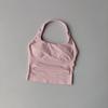Chaleco Deportivo Df de Cuello Cuadrado con Tirantes y Hermoso Diseño en la Espalda, Camiseta sin Mangas de Fitness con Almohadillas en el Pecho, Sujetador Camisola, Chaleco de Yoga para Mujer