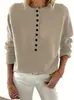 Cardigan de Tricô Meia-Botão Outono e Inverno Novo Europeu e Americano Cruzado Moda Feminina Tricô Solto Camada Base Suéter Feminino