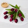 Atacado de fábrica geração Tulipas buquês simulação tecido de seda 3 6 9 buquês flores decorativas de mesa
