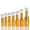 Frasco de Óleo Essencial Galvanizado a Ouro Transfronteiriço 10ml Frasco com Conta-gotas de Vidro Frasco Vazio para Reembalagem de Loção Cosmética Frasco Spray Portátil