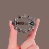 Pasador Elegante de Lujo Ligero Estilo Japonés para Mujer con Brillante Pinza de Resorte de Cristal para Peinados Semirecogidos en la Parte Trasera de la Cabeza, Pinza Lateral de Tamaño Mediano