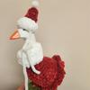 Comercio Exterior Amazon Transfronterizo Nuevo Estilo Crochet Hecho a Mano Puro Mini Escritorio Ganso Decorativo Conjunto de Ropa Producto Terminado Venta al por Mayor