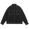 Chaqueta de Mezclilla para Trabajo para Hombre Estilo Nuevo de Otoño para Hombre Atuendo de Pareja Chaqueta Estilo Americano Prenda Superior de Mezclilla Nuevo Estilo de Moda 2025