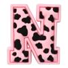 Estampa de leopardo letra rosa PVC plástico macio epóxi destacável fivela decorativa buraco sapatos sapatos flor fivela de sapato transfronteiriça acessórios DIY
