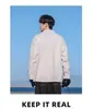 Nova coleção outono/inverno 2025: Suéter de tricô casual retrô americano, gola V de caimento relaxado, peça de outer wear de cor sólida para homens