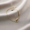 Pulseira Yunyao Inoxidável Mais Vendida Internacionalmente em Aço Titânio para Mulheres com Trevo de Cinco Folhas e Incrustação de Diamante, Personalidade Estilo Ins, Galvanoplastia a Vácuo 18K