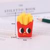 Sacapuntas Creativo Hamburguesa Papas Fritas Sacapuntas de Lápiz Silicona Comida Simulada Refresco Sacapuntas de Lápiz Manual