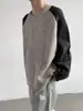 Suéter de moda de marca, suelto, manga raglán, bloques de color para hombre, nuevo estilo perezoso de peso pesado para otoño e invierno, versión coreana, suéter de punto suelto