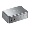 Cargador de Escritorio Nuevo de 120W 4C2A Cargador de Nitruro de Galio Pd 120W Popular Transfronterizo Adaptador de Escritorio de 6 Puertos