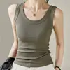 Top acanalado sin mangas personalizable para mujer - Prenda de verano o capa base, oculta los rollitos laterales, top base adelgazante