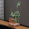 Adorno de fuente de agua de cerámica con agua circulante, pequeña decoración de escritorio para oficina, fuente de agua que atrae la riqueza, regalo para inauguración de casa y ceremonia de apertura
