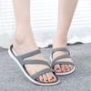 Chinelos Femininos 2025 Verão Estilo Coreano Sapatos Planos de Gelatina Sandálias de Praia para Mulheres Sandálias Estilo Celebridade da Internet Ins para Uso Externo na Praia