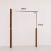 Estante de Exhibición de Acero Inoxidable para Tienda de Ropa en Color Madera para Montaje en Pared, Estantes de Exhibición para Tiendas de Ropa de Hombre y Mujer, Perchero de Pie